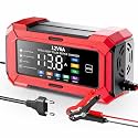 12V6A Smart Battery Charger for Car &amp; Bike | Automatic Fast Charging with LCD Display | Pulse Repair Mode | Multi-Protection | AGM, Gel &amp; Lead Acid Compatible | 6 Month Warranty (12V6A Big)