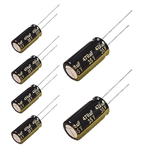 12x fm 470uf 35v low-esr aluminum electrolytic capacitors - leaded 5000 hours  105c 20 tolerance 10x20mm