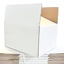 12x10x8 White Shipping Boxes 25 Pack | Medium Corrugated Cardboard Box Mailers | USA Made Home Storage and Moving Supplies for Packing