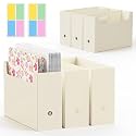 Hukado 3 Pack 12''x12'' Scrapbook Paper Storage Organizer with Sticky Tabs