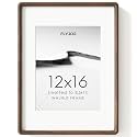 12x16 Picture Frame, Natural Solid Walnut Wood Photo Frame, Rounded Corner