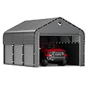 10x16 Heavy‑Duty Metal Carport with Removable Sidewalls, All‑Weather Car Canopy, Snow & Wind Resistant, for Cars, Trucks, Boats and Outdoor Storage
