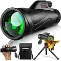12x60 Monocular Telescope High Powered with Smartphone Adapter Tripod and Portable Bag, Larger Vision Monoculars for Adults with BAK4 Prism & FMC Lens, Suitable for Bird Watching Hiking Travel