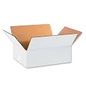 12x9x4 White Shipping Boxes 25 Pack | Small Medium Corrugated Cardboard Box Mailers | USA Made Home Storage and Moving Supplies for Packing