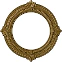13 1/8"OD x 8"ID x 5/8"P Benson Ceiling Medallion (Fits Canopies up to 8"), Hand-Painted Gold