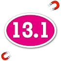 13.1 Half Marathon Black Oval Magnet Decal