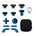 13 in 1 Metal Thumbsticks for Xbox One Elite Series 2, Elite Series 2 Core Controller Parts, Gaming Accessory Replacement, Metal Mod 6 Swap Joysticks, 4 Paddles, 2 D-Pads, 1 Tool(Plating Blue)