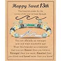 13 14 15 16 17 18 21 Year Old Birthday Gifts for Girls, Wave Birthday Bracelet Gifts with Birthday Card for Teen Girls Her Daughter Granddaughter Niece Friends