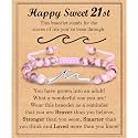 13 14 15 16 17 18 21 Year Old Birthday Gifts for Girls, Wave Birthday Bracelet Gifts with Birthday Card for Teen Girls Her Daughter Granddaughter Niece Friends