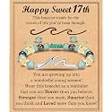 17th Birthday Gifts for Girls, Sweet 17 Year Old Girls Birthday Gift Ideas, Wave Birthday Bracelet Gifts for 17 Year Old Girl, Happy 17th Birthday Card for Teen Teenage Girls