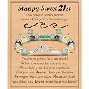 13 14 15 16 17 18 21 Year Old Birthday Gifts for Girls, Wave Birthday Bracelet Gifts with Birthday Card for Teen Girls Her Daughter Granddaughter Niece Friends