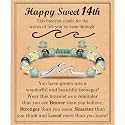 13 14 15 16 17 18 21 Year Old Birthday Gifts for Girls, Wave Birthday Bracelet Gifts with Birthday Card for Teen Girls Her Daughter Granddaughter Niece Friends