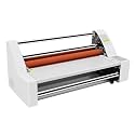13" Hot Cold Roll Laminator, 4-Roller Laminating Machine Single/Dual Sideds Laminating with Digital Temperature Control for Office Home School