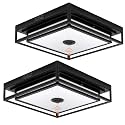 13" Motion Sensor Outdoor Ceiling Light Large Flush Mount Lighting 2 Pack