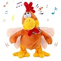 13" Squawking Chicken Musical Stuffed Animal Interactive Plush Toy