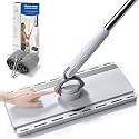 13" Wide Hands Free Flat Mop, Clamp Mop with 2 Washable Microfiber Pads