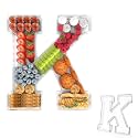 13.8" Acrylic Letter Charcuterie Tray,Fillable Alphabet Box (Letter K)