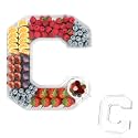 13.8" Acrylic Letter Charcuterie Tray,Fillable Alphabet Box (Letter C)