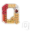 13.8" Acrylic Letter Charcuterie Tray,Fillable Alphabet Box (Letter Q)