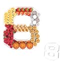 13.8" Acrylic Number Charcuterie Tray, Fillable Charcuterie Box (Number 8)