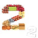 13.8" Acrylic Number Charcuterie Tray, Fillable Charcuterie Box (Number 2)