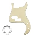 13-Hole P Bass Pickguard for Fender Precision Bass, Cream 3Ply