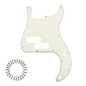 13-Hole P Bass Pickguard for Fender Precision Bass, Ivory 3Ply