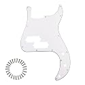 13-Hole P Bass Pickguard for Fender Precision Bass, White 3Ply