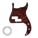 13-Hole P Bass Pickguard for Fender Precision Bass, Brown Tortoise