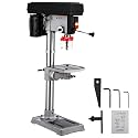 13 Inch Benchtop Drill Press, 7.5A 288-3084 RPM Variable Speed, 0-45° Tilting Table, 5/8" Chuck, Cast Iron Drilling Machine for Wood and Metal