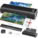 13 Inch Laminator Machine with 30 Laminating Sheets, A3 11 in 1 Thermal Laminator Hot and Cold for Teachers, Fast Heating 60S, 450mm/min, Never-Jam Design Laminating Machine