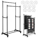 13 Pcs Adjustable Pocket Chart Stand,Double Anchor Chart Holder