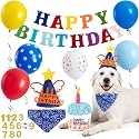 13 PCS Dog Birthday Decorations Dog Birthday Party Supplies Kit Blue