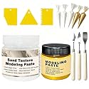 13 Pcs Golden Metallic Texture Paste & Sand Modeling Paste Acrylic Medium