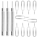 13 Pcs SIM Ejector Tool, Watch Band Link Remover Pin with Fine Tip, Premium Material SIM Card Tray Ejector for Mobile Phones and Jewelry Repair