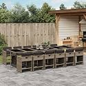 13-Piece Gray Patio Dining Set with Poly