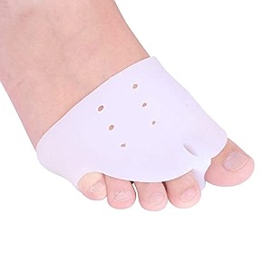 silicon foot protector sock safety pads with breathable hole pain  forefoot for pain relief ball of foot cushion universal fit multicolor toe sleeve protector
