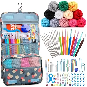 130PCS Crochet Kit for Beginners Adults Upgraded
