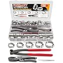 130PCS PEX Cinch Clamps Kit with Crimper Tool for PEX Tubing Vacuum Hoses