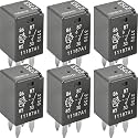 13502753 2753 Automotive Relays (Pack of 6) – 12VDC 20A 4-Pin Mini Micro Multi-Purpose Relays for Chevy Cadillac Seville, SLS, SRX, CTS, ATS