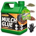 135oz Mulch Glue, Landscaping Mulch Glue for Pea Gravel, Stones & Mulch – Strong Hold for Garden, Yard & Outdoor Projects