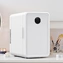 Kikihuose 13L/22L Mini Fridge for Bedroom, Personal Small Refrigerator for Skin Care, Cosmetics, 110V/12V Portable Refrigerator Cooler &amp; Warmer for Drinks, Food, Beauty, Makeup, Dorm, Car, Office