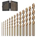 13Pcs(1/16"-1/4") Cobalt Drill Bit Set M35 HSS Jobber Length