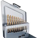 13Pcs(1/16"-1/4") Cobalt Left Hand Drill Bit Set Jobber Length