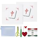 13Pcs Red Dragon 18 Mesh Needlepoint Canvas Kit for Beginners Adults