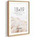 13x19 Picture Frame, Natural Solid Oak Wood Photo Frame, Rounded Corner