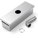 14-1/4"l X 5-1/8"w X 4-1/16''h Grease Box for Restaurant Canopy Hood Exhaust Fan Includes Down Spout Aluminized Metal Hood Accessories for Restaurant