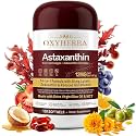 14-in-1 Astaxanthin 12mg with MCT Oil & Lutein 40mg,Zeaxanthin Supplements, Microalgae Source with Vitamin E, Glutathione & Hyaluronic Acid,120 Vegan Softgels,4 Months,Eye & Skin Antioxidant Support