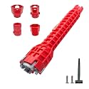 14-in-1 Basin Wrench, Faucet and Sink Installer Tool, Red