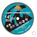 14 Inch 72T Metal Circular Saw Blade - EXFEIN Tungsten Carbide Tipped Saw Blade Arbor 1-3/16" for Metal Sheet or Pipe, Angle Iron, Rebar, Ferrous Metals, Non-Ferrous Metals